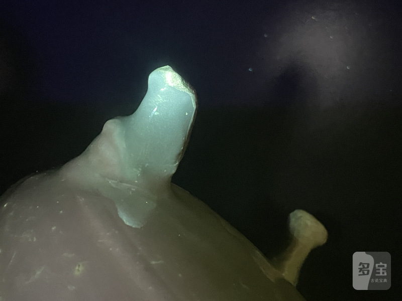 明 耀州窑月白釉狮腿三足炉 - 图13